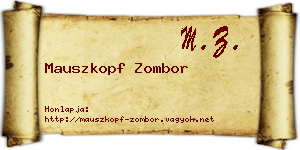 Mauszkopf Zombor névjegykártya
